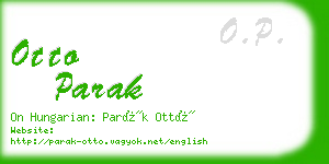 otto parak business card